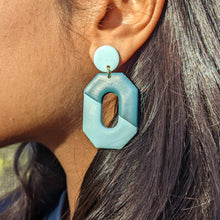 Load image into Gallery viewer, Geo Earrings - Sage